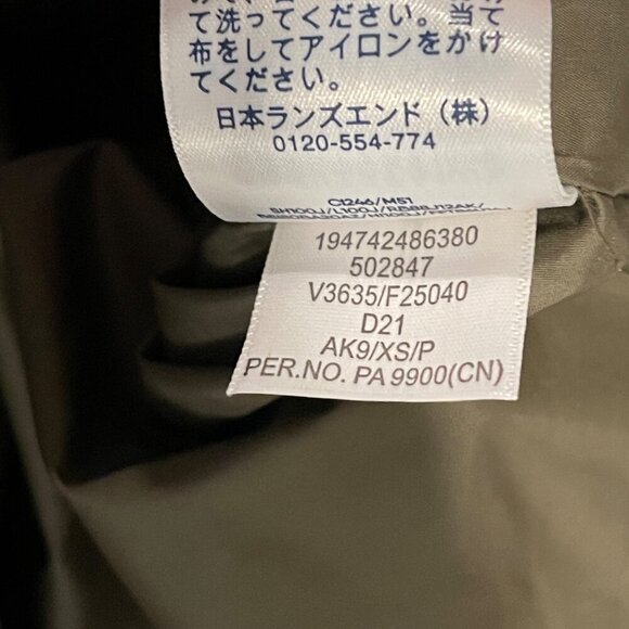 NWT Lands' End Women's 600 Down Winter Long Coat w Hood Forest Moss XS Petite - Picture 12 of 13